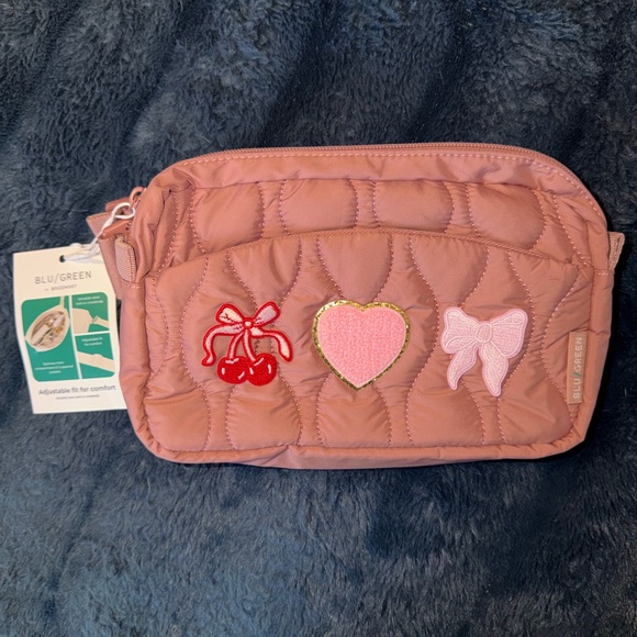 Bagsmart Handbags - Bagsmart Pink Quilted Bag with Patches